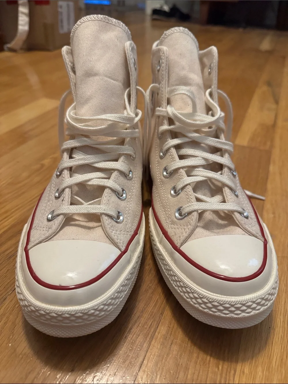 Converse “70” Chuck Taylor All Stars High Top Sneakers in Off-White - Picture 4 of 8